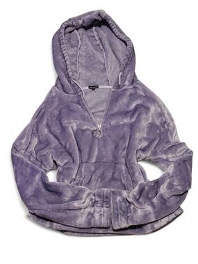 Free Haven Lavender Faux Fur Quarter Zip Hoodie